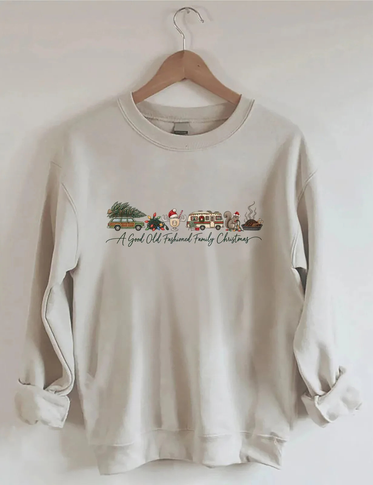 Good Old Fashioned Family Christmas Vacation Holiday Crewneck Sweatshirt