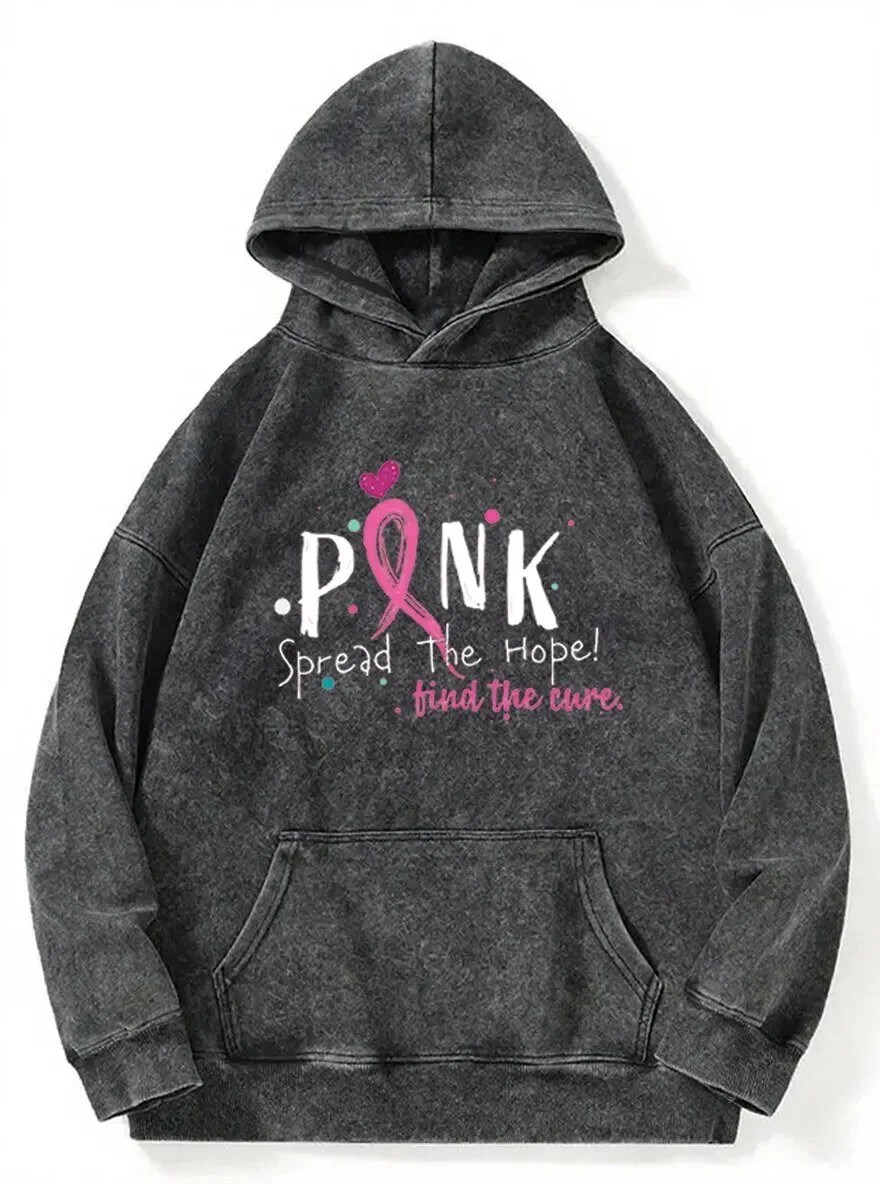 Pink Ribbon Breast Cancer Awareness Spread Hope Find Cure Hoodie
